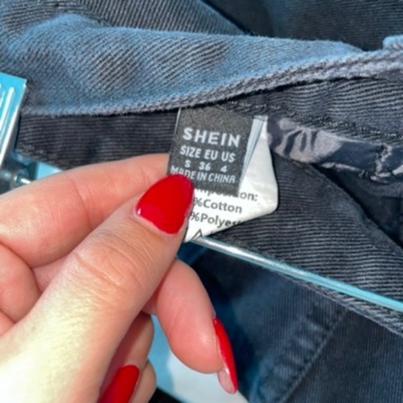 Shein Black Denim Distressed Mini Skirt NWOT - Picture 5 of 5